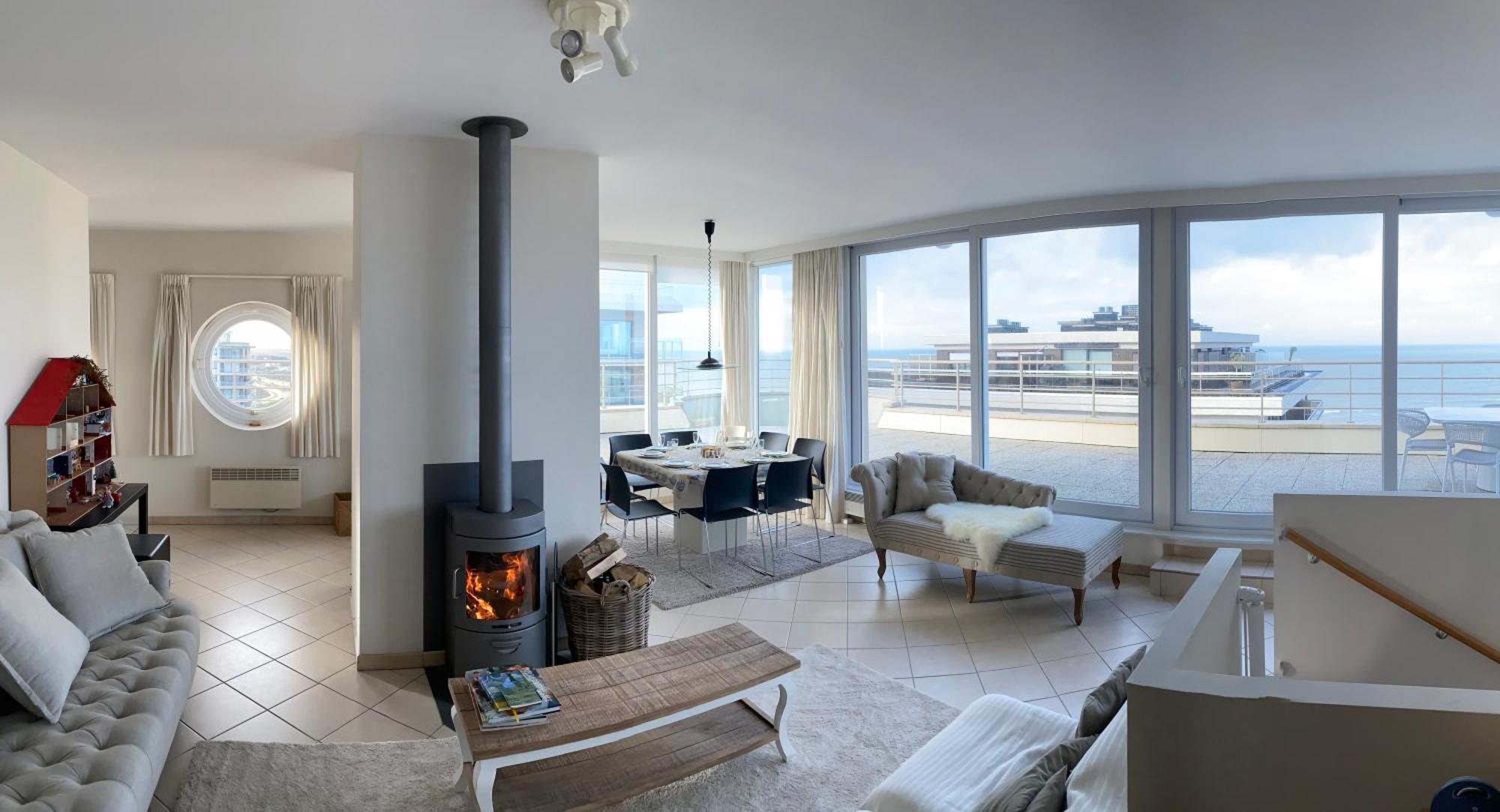 Duplex Penthouse Super Zeezicht Apartment De Panne Exterior foto
